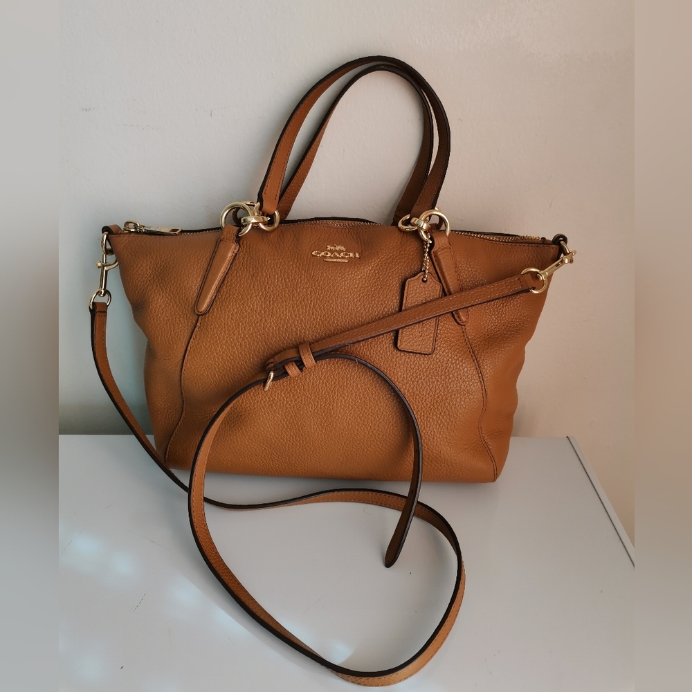 😍 LIKE NEW 😍 COACH KELSEY PEBBLE LEATHER SATCHEL CROSSBODY BAG 28993.